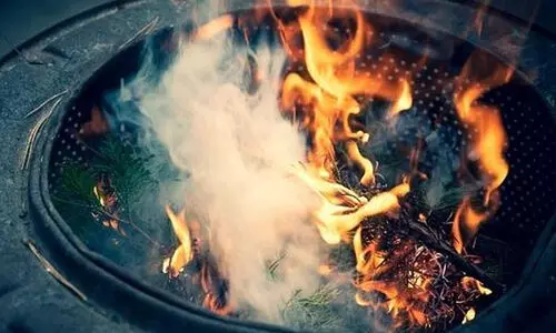 smoke from burning coal