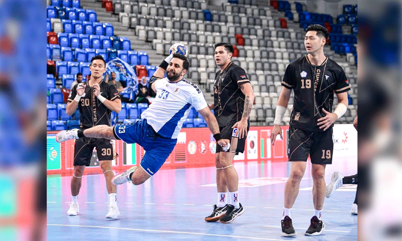 ഏഷ്യൻ പുരുഷ ഹാൻഡ്‌ബോൾ ചാമ്പ്യൻഷിപ്പിൽ കുവൈത്ത് ചൈനീസ് തായ്‌പേയ് മൽസരത്തിൽനിന്ന്
