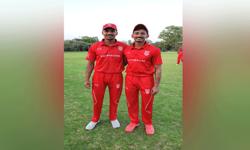 സ്വിറ്റ്സർലൻഡ് ക്രിക്കറ്റിൽ മലയാളി; തിളക്കമായി   സഹോദരങ്ങൾ