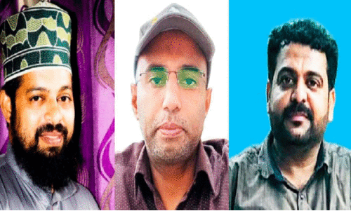 അ​ബ്ദു​ല്ല യ​മാ​നി, എ.​പി. സി​ദ്ധി​ഖ് കു​ഴി​ങ്ങ​ര, സ​ക​രി​യ  ത​ളി​പ്പ​റ​മ്പ്