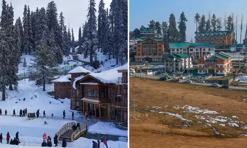 മഞ്ഞുവീഴ്ചയില്ലാതെ കാശ്മീർ; യാത്രകൾ ഒഴിവാക്കി വിനോദസഞ്ചാരികള്‍