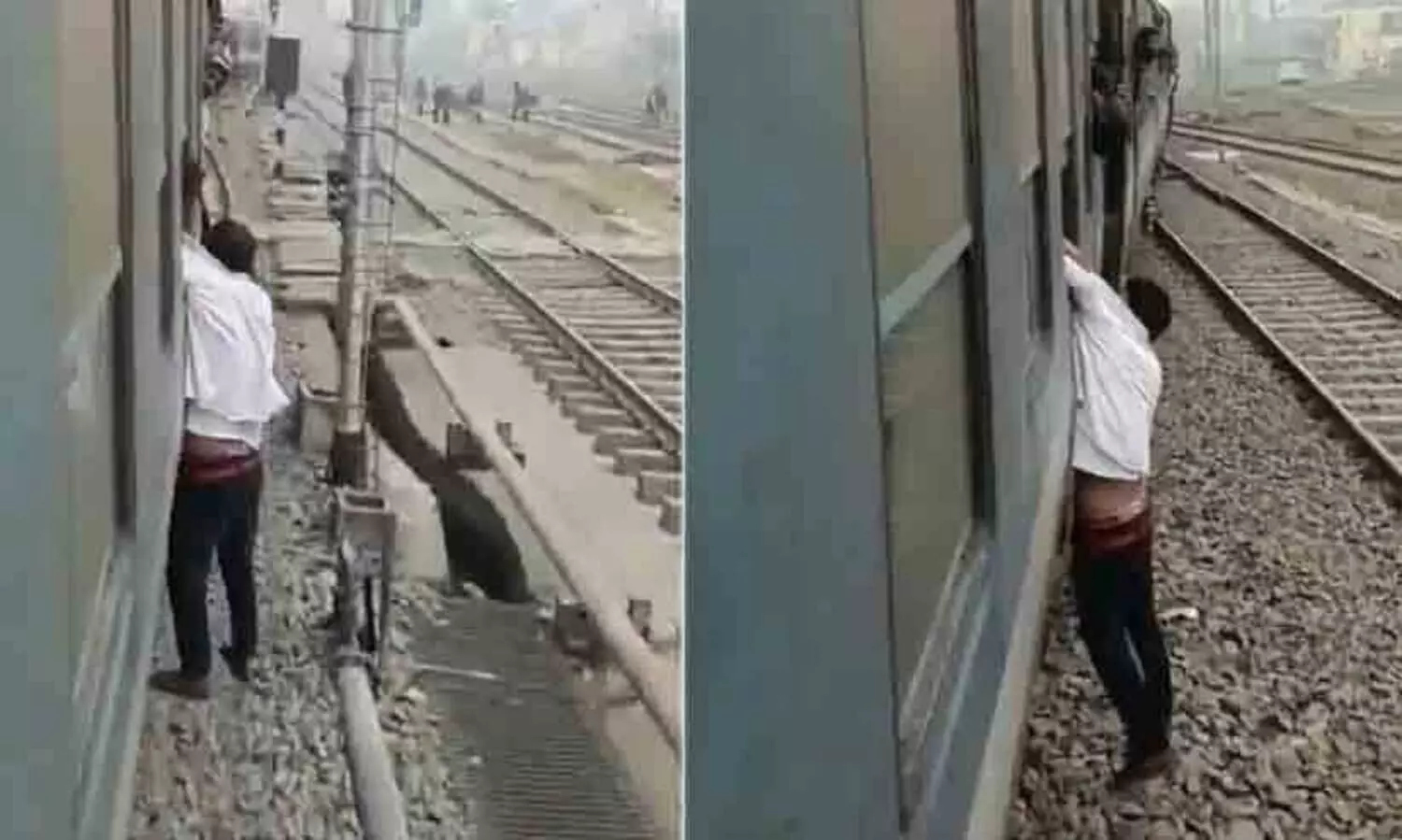 യാത്രക്കാരന്റെ മൊബൈൽ ഫോൺ തട്ടിയെടുക്കാൻ ​ശ്രമിച്ച മോഷ്ടാവിന് സംഭവിച്ചത് -വിഡിയോ