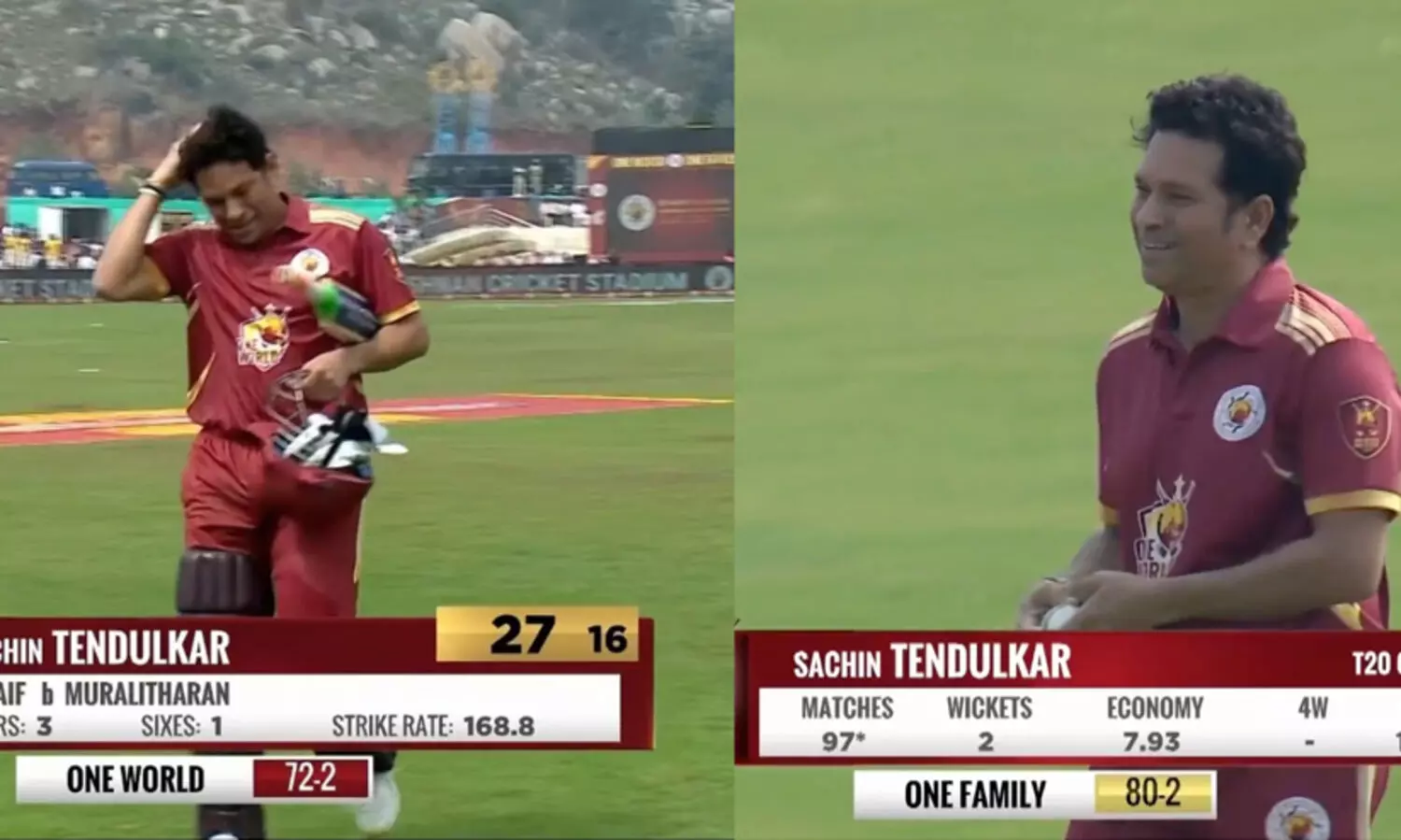 ഒരിക്കൽകൂടി പാഡണിഞ്ഞ് നായകനായി സചിൻ മൈതാനത്ത്; യുവരാജിന്‍റെ ടീമിനെ നാലു വിക്കറ്റിന് തോൽപിച്ചു