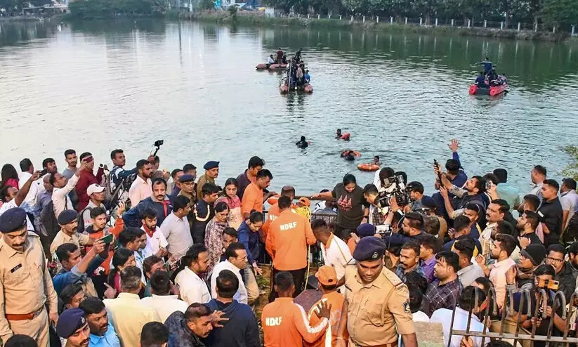 ഗുജറാത്തിൽ ബോട്ട് മറിഞ്ഞ് 14 വിദ്യാർഥികളും രണ്ടു അധ്യാപകരും മരിച്ചു