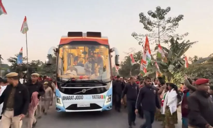 അനുമതിയില്ലാതെ റൂട്ട് മാറിയെന്ന്; ഭാ​ര​ത് ജോ​ഡോ ന്യാ​യ് യാ​ത്രക്കെതിരെ കേസ്