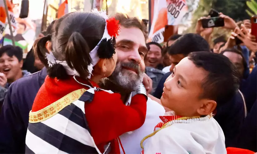 ഭാരത് ജോഡോ ന്യായ് യാത്രയുടെ അസം പര്യടനം തുടരുന്നു; സരാഘട്ട് യുദ്ധവീരന് ആദരമർപ്പിച്ച് രാഹുൽ ഗാന്ധി