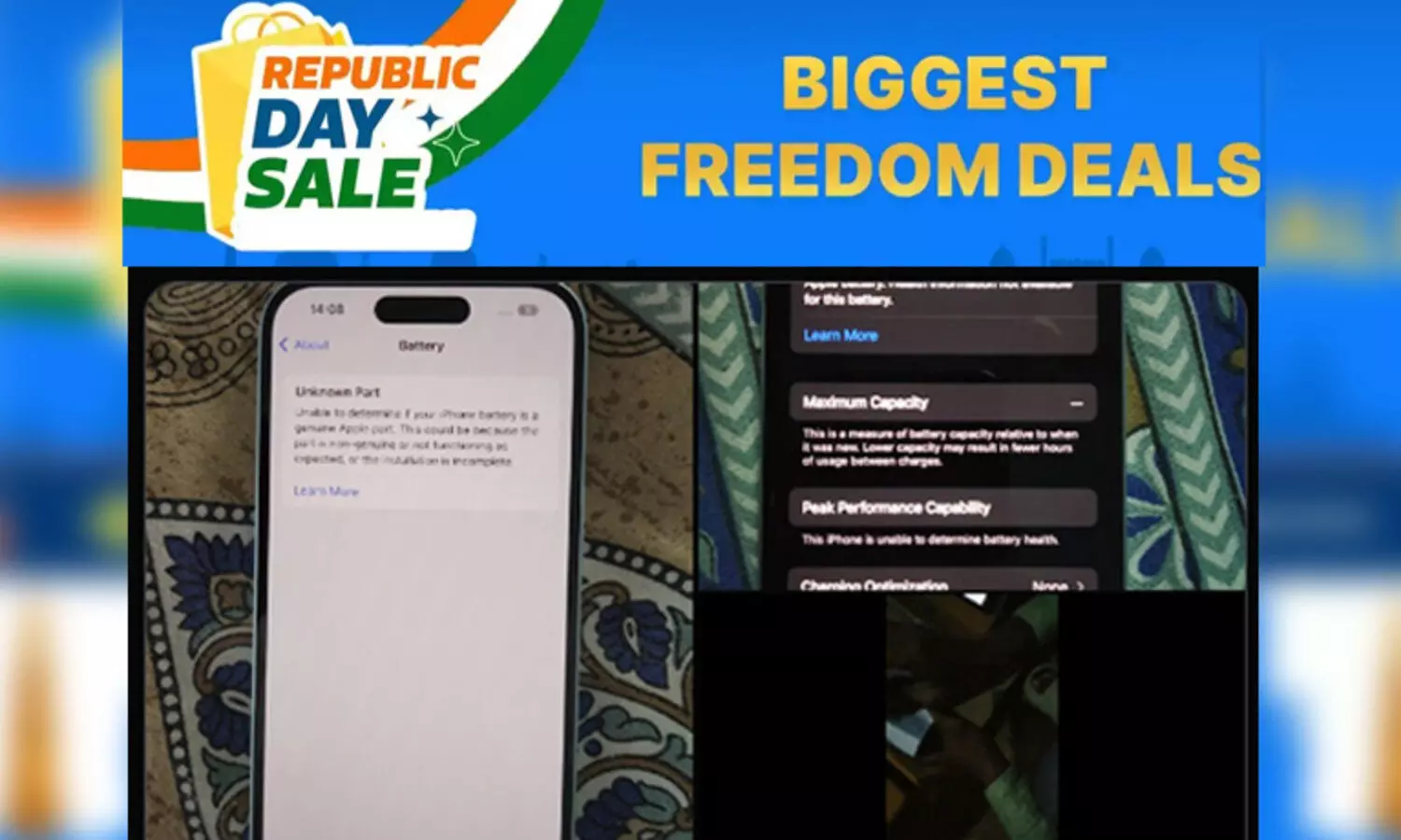 ഓഫർ സെയിലിൽ ഐഫോൺ 15 ഓർഡർ ചെയ്തു; കിട്ടിയത് വ്യാജ ബാറ്ററിയുള്ള കേടായ ഫോൺ, പരാതിയുമായി യുവാവ്