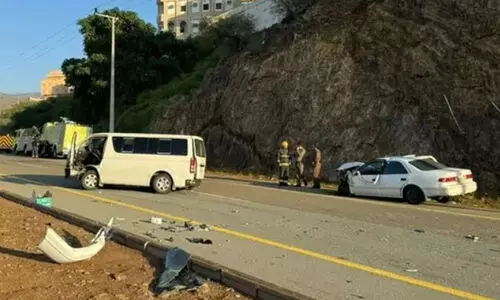മഖ്‌വ അൽജവ്വയിൽ വാഹനാപകടം; ഒമ്പത്​ പേർക്ക്​ പരിക്ക്​