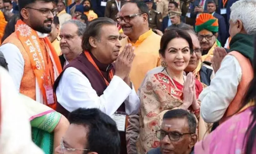 രാമക്ഷേത്രത്തിന് മുകേഷ് അംബാനി സംഭാവനയായി നൽകിയത് 2.51 കോടി രൂപ