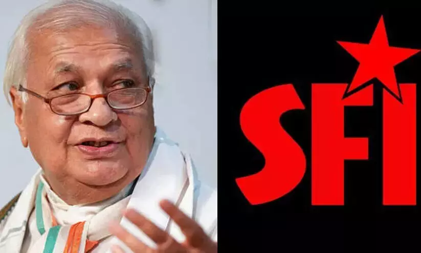 SFI protests, governor SFI protests, governor