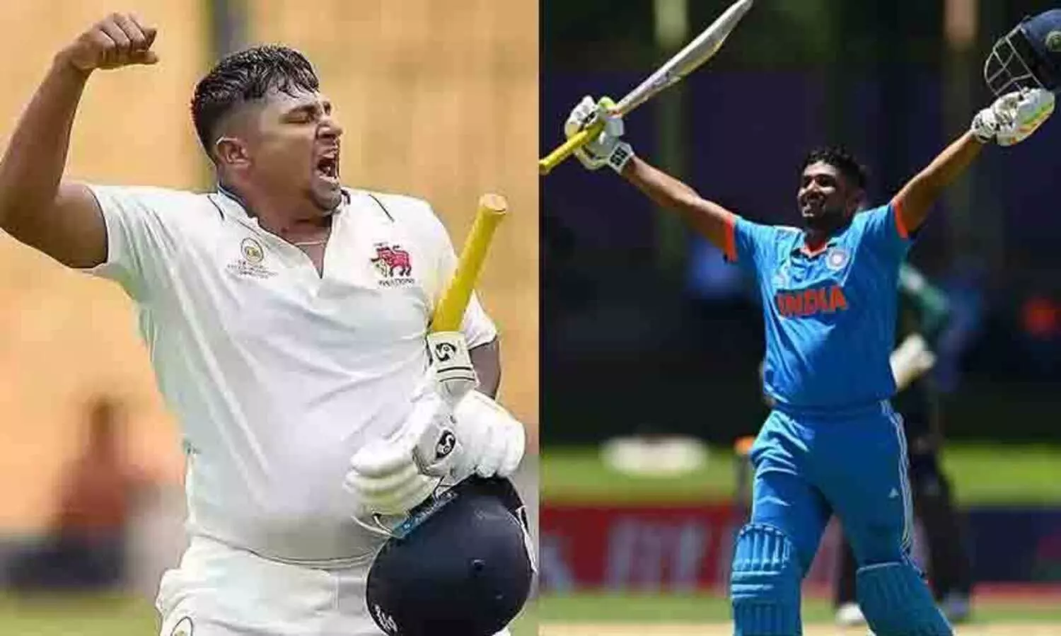 ഇ​ന്ത്യ​ൻ ജഴ്സിയിൽ ഒ​രേ ദി​വ​സം സെ​ഞ്ച്വ​റി നേ​ടി സ​ർ​ഫ​റാ​സ് ഖാ​ൻ, മു​ഷീ​ർ ഖാ​ൻ സ​ഹോ​ദ​ര​ങ്ങ​ൾ