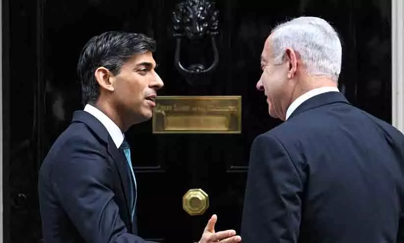 ‘ഫ്രം ദി റിവർ ടു ദി സീ’ മുദ്രാവാക്യം വിളിക്കുന്നവർക്കെതിരെ ഋഷി സുനക്