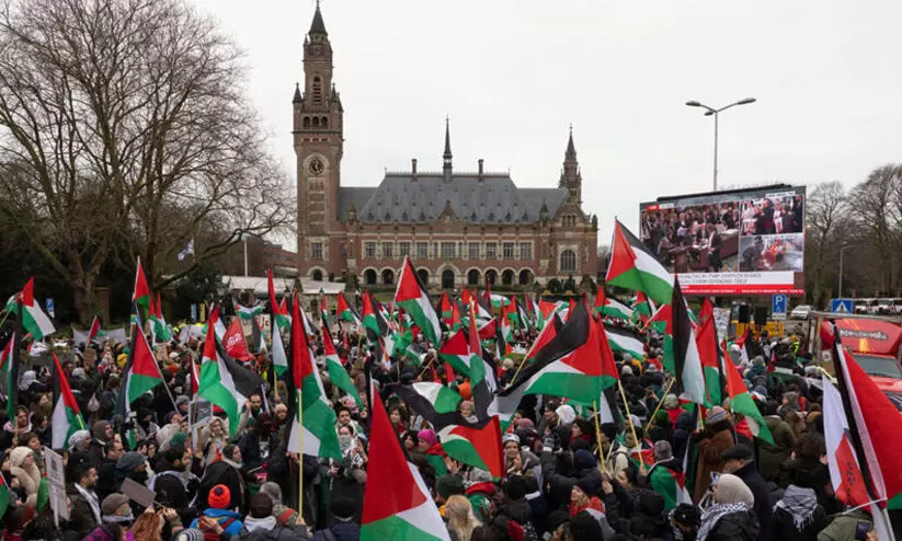 ഗസ്സയിൽ വംശഹത്യ തടയാനുള്ള നടപടികൾ ഇസ്രായേൽ സ്വീകരിക്കണം -അന്താരാഷ്ട്ര നീതിന്യായ കോടതി ഗസ്സയിൽ വംശഹത്യ തടയാനുള്ള നടപടികൾ ഇസ്രായേൽ സ്വീകരിക്കണം -അന്താരാഷ്ട്ര നീതിന്യായ കോടതി