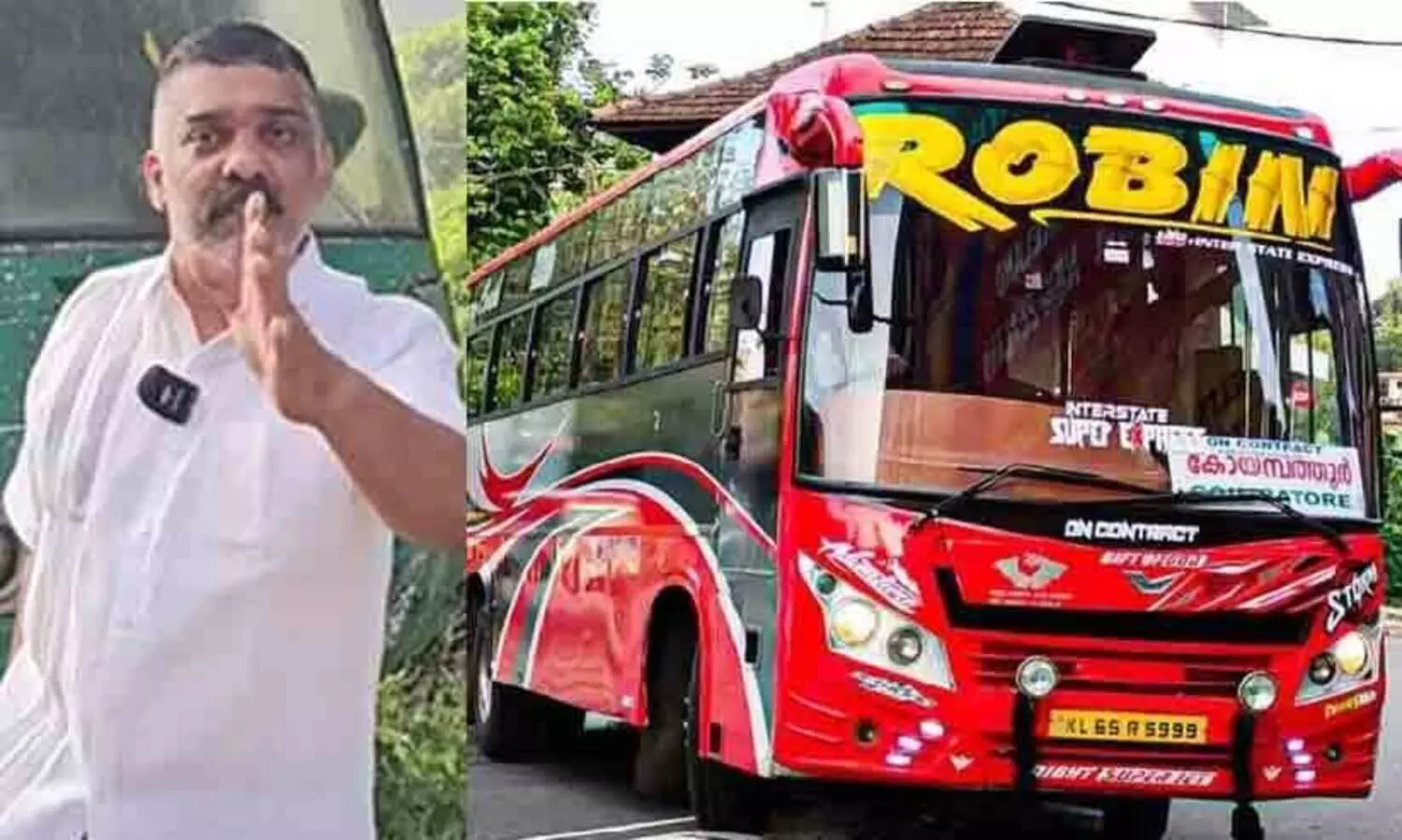 റോബിൻ ബസ് ഉടമ ഗിരീഷ് വധഭീഷണി മുഴക്കിയെന്ന് മോട്ടോർ വാഹന വകുപ്പ് ഉദ്യോഗസ്ഥരുടെ പരാതി