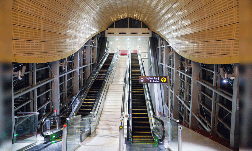 LED lights at metro station LED lights at metro station