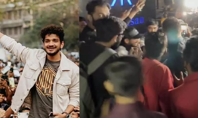 Munawar Faruqui mobbed, falls down in crowd, video goes viral