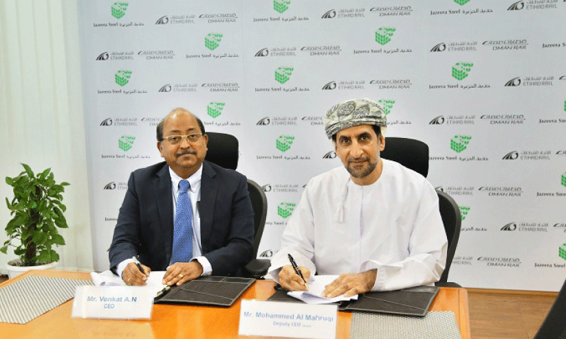 Oman-etihad and al jaseera steel signing contract Oman-etihad and al jaseera steel signing contract