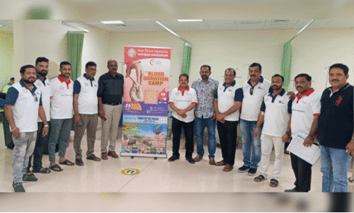 blood donation camp conducted by Oman Thrissur Organisation