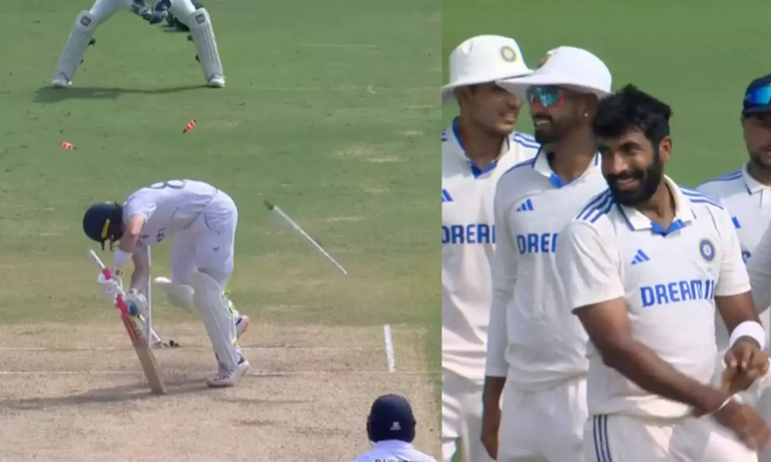 ഇതിലും മികച്ചൊരു യോർക്കർ കണ്ടിട്ടില്ല! ബുംറയുടെ ഇൻസ്വിങ് യോർക്കറിൽ പോപ്പ് ക്ലീൻ ബൗൾഡ് -വിഡിയോ