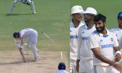 ഇതിലും മികച്ചൊരു യോർക്കർ കണ്ടിട്ടില്ല! ബുംറയുടെ ഇൻസ്വിങ് യോർക്കറിൽ പോപ്പ് ക്ലീൻ ബൗൾഡ് -വിഡിയോ