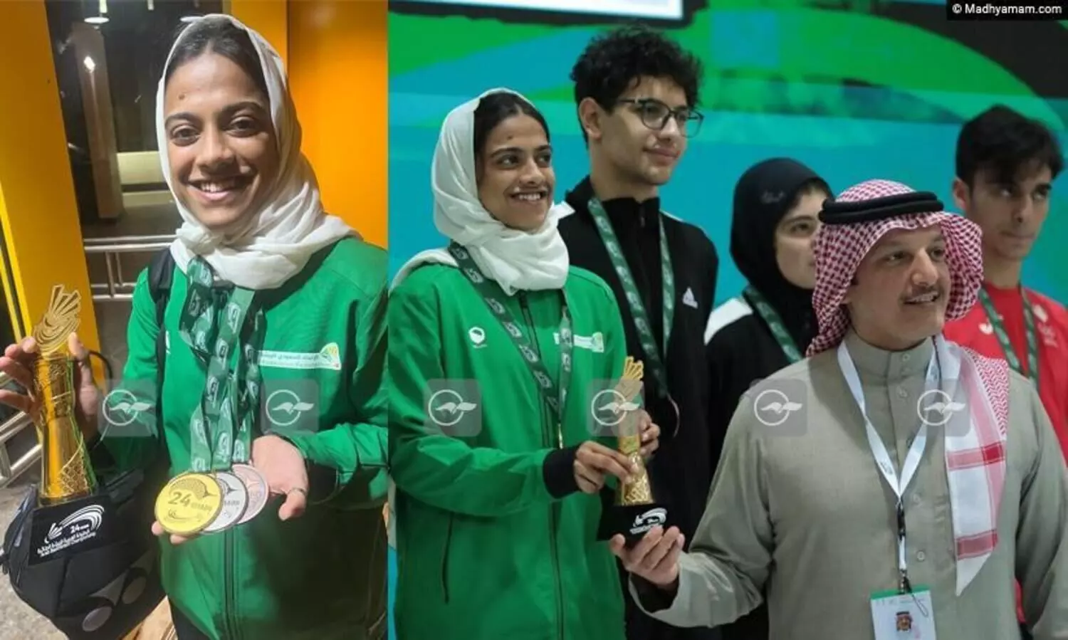 അറബ് ബാഡ്​മിന്റൺ​ ചാമ്പ്യൻഷിപ്പിൽ മൂന്ന്​ മെഡലുകൾ നേടി മലയാളി പെൺകുട്ടി ഖദീജ നിസ