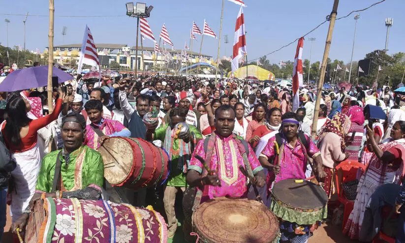 Tribals Protest against BJP in Ranchi