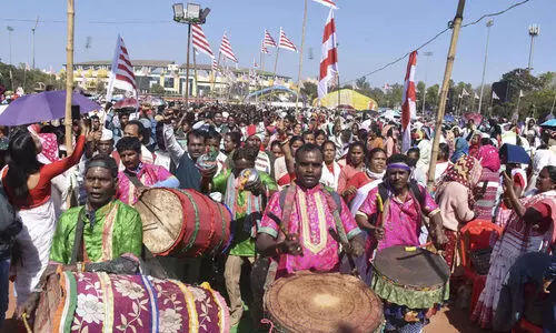 Tribals Protest against BJP in Ranchi