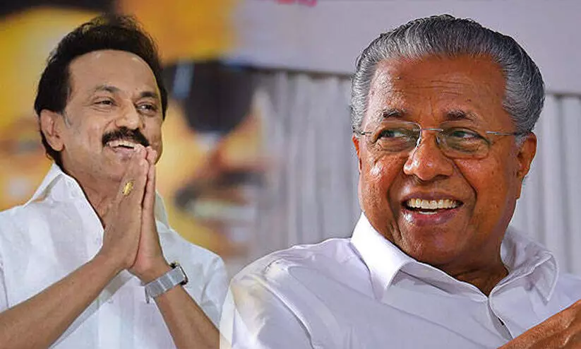 താനും പിണറായി സഖാവും കേന്ദ്രത്തിനെതിരായ പോരാട്ടത്തിൽ; കേരളത്തിന്റെ സമരത്തിൽ ഡി.എം.കെയുണ്ടാകും -സ്റ്റാലിൻ താനും പിണറായി സഖാവും കേന്ദ്രത്തിനെതിരായ പോരാട്ടത്തിൽ; കേരളത്തിന്റെ സമരത്തിൽ ഡി.എം.കെയുണ്ടാകും -സ്റ്റാലിൻ