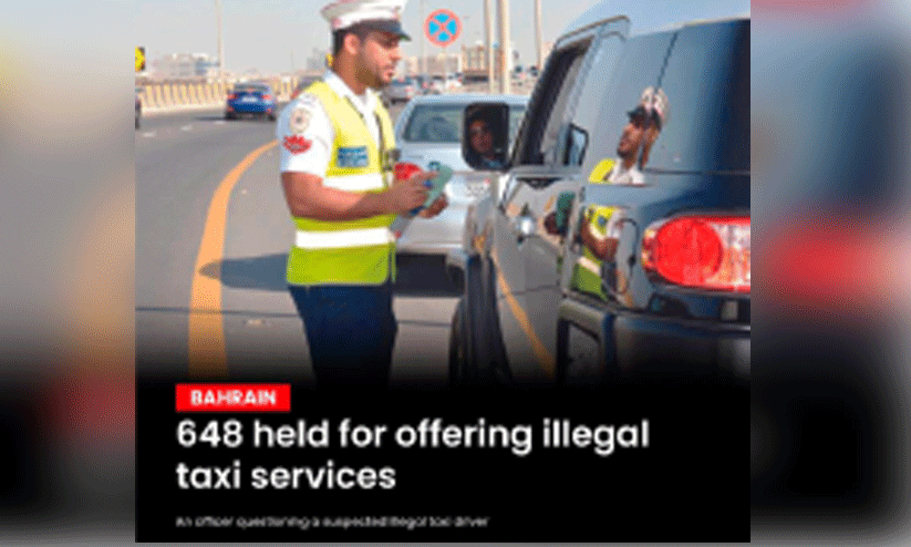 അനധികൃത ടാക്സി സർവിസ്: 648 പേർ അറസ്റ്റിൽ