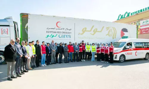 ലു​ലു ഗ്രൂ​പ് ഗ​സ്സ ദു​രി​താ​ശ്വാ​സ സ​ഹാ​യം തു​ട​രു​ന്നു