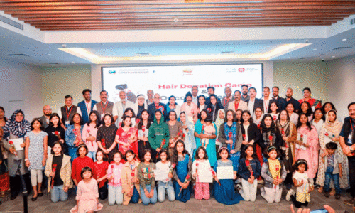 കിം​സ് ഹോ​സ്പി​റ്റ​ലി​ൽ സം​ഘ​ടി​പ്പി​ച്ച  ഹെ​യ​ർ ഡൊ​ണേ​ഷ​ൻ ക്യാ​മ്പ്