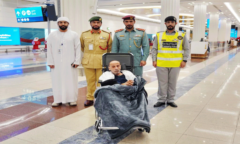 കി​ട​പ്പു​രോ​ഗി​യെ നാ​ട്ടി​ലെ​ത്തി​ച്ച്​ അ​ജ്​​മാ​ൻ​​ പൊ​ലീ​സ്​