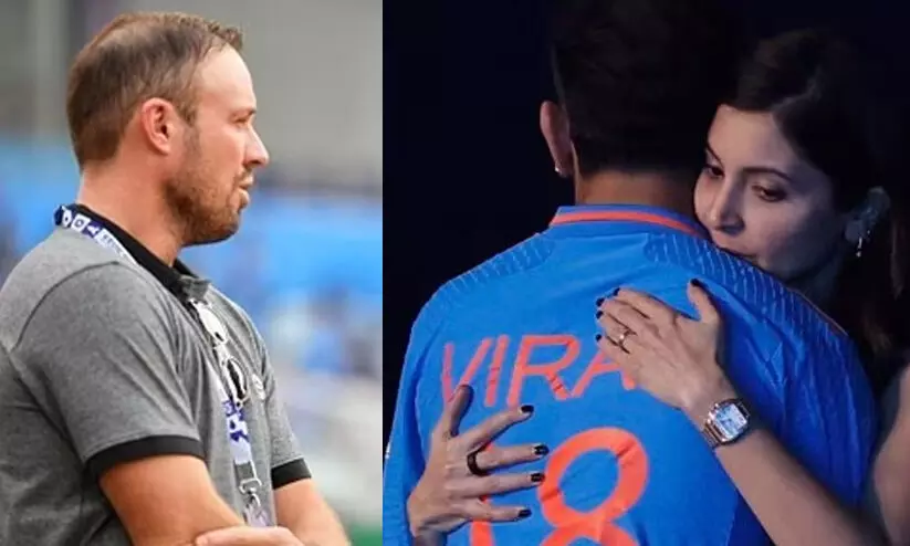 കോഹ്ലിയുടെ കുടുംബത്തെ കുറിച്ച് തെറ്റായ വാർത്ത; മാപ്പ് പറഞ്ഞ് ഡിവില്ലേഴ്സ് കോഹ്ലിയുടെ കുടുംബത്തെ കുറിച്ച് തെറ്റായ വാർത്ത; മാപ്പ് പറഞ്ഞ് ഡിവില്ലേഴ്സ്