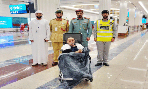 കി​ട​പ്പു​രോ​ഗി​യെ നാ​ട്ടി​ലെ​ത്തി​ച്ച്​ അ​ജ്​​മാ​ൻ​​ പൊ​ലീ​സ്​