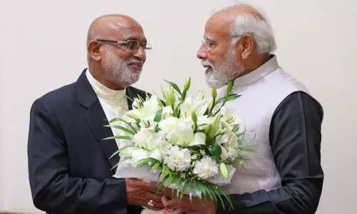 മോദിയെ സന്ദർശിച്ച് ആർച്ച് ബിഷപ് മാര്‍ റാഫേല്‍ തട്ടില്‍