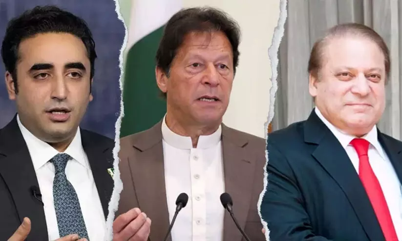 പാകിസ്താനിൽ തൂക്കുസഭ; സഖ്യസർക്കാറിനായി നവാസ് ശരീഫ്, പ്രധാനമന്ത്രി പദം ആവശ്യപ്പെട്ട് ബിലാവൽ ഭുട്ടോ പാകിസ്താനിൽ തൂക്കുസഭ; സഖ്യസർക്കാറിനായി നവാസ് ശരീഫ്, പ്രധാനമന്ത്രി പദം ആവശ്യപ്പെട്ട് ബിലാവൽ ഭുട്ടോ