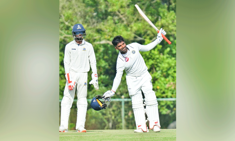 സ​ചി​ൻ ബേ​ബി​യു​ടെ ബാ​റ്റി​ങ്