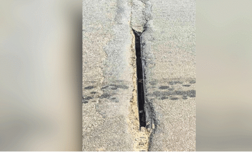 ദേ​ശീ​യ​പാ​ത മാ​ർ​ത്താ​ണ്ഡ​വ​ർ​മ പാ​ല​ത്തി​ലെ സ്പാ​നു​ക​ൾ​ക്കി​ട​യി​ലെ വി​ട​വ്