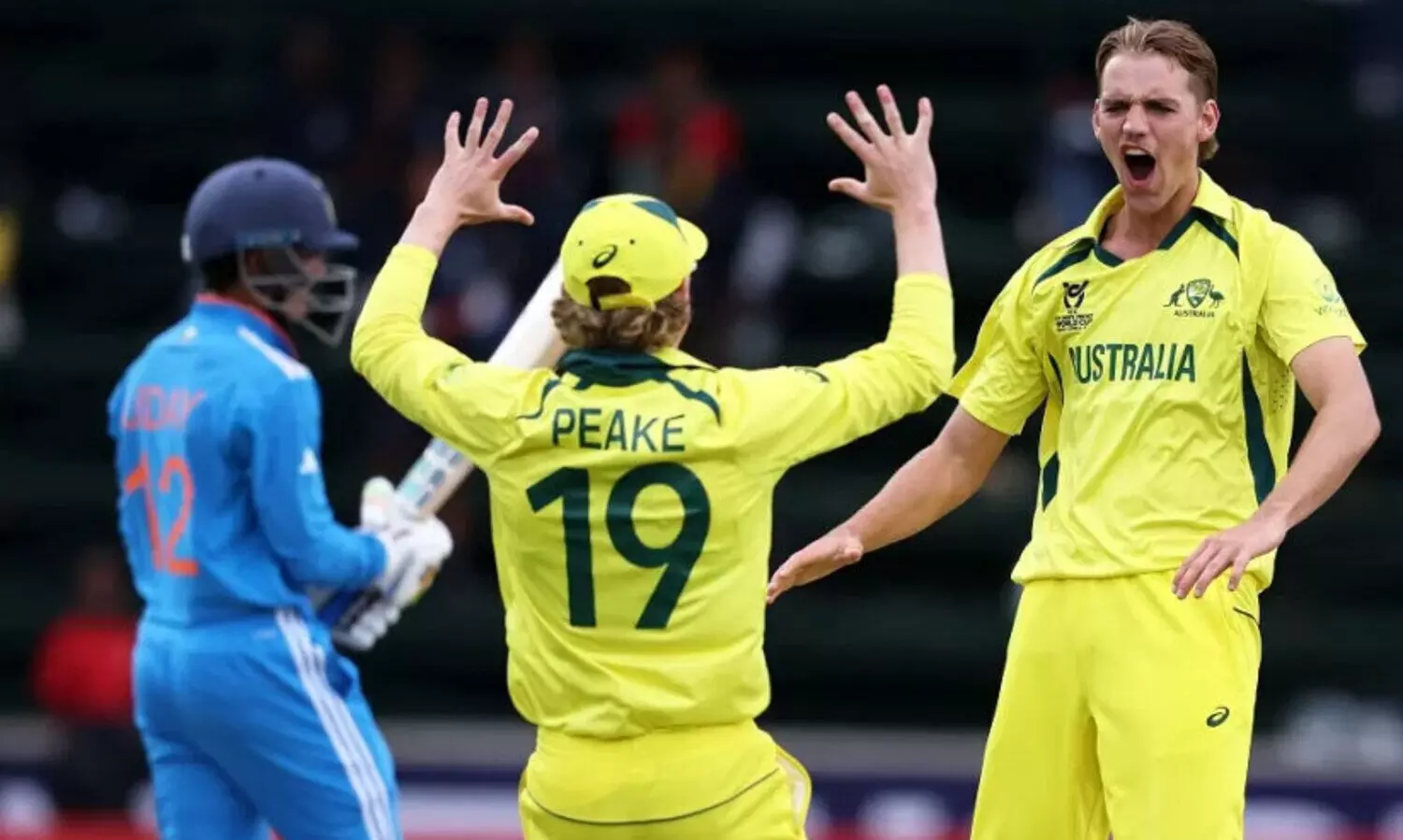 അണ്ടർ 19 ലോകകപ്പ് ഫൈനൽ: ഇന്ത്യക്ക് കൂട്ടത്തകർച്ച; എട്ട് വിക്കറ്റ് നഷ്ടം