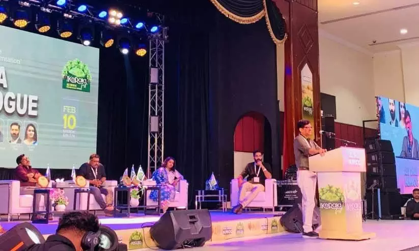 pramod raman speaks at a media dialogue