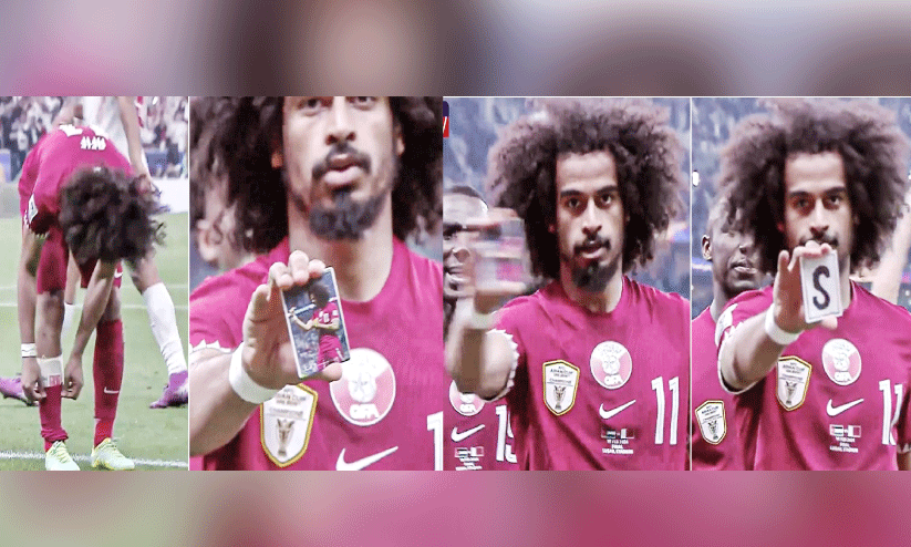 akram afeef goal celebration