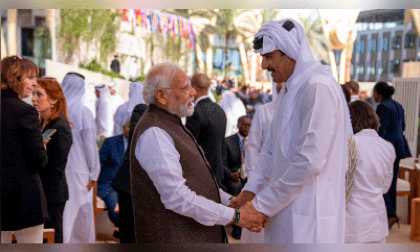 narendra modi and Qatar Ameer narendra modi and Qatar Ameer