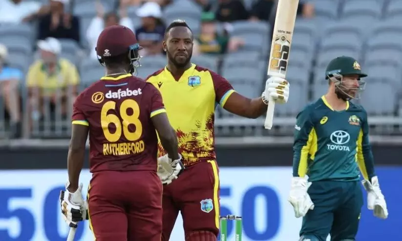 ഓസീസ് ബൗളർമാരെ അടിച്ചുപറത്തി റസ്സലും റുതർഫോഡും; വെസ്റ്റിൻഡീസിന് ആശ്വാസ ജയം