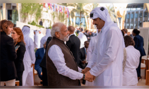 narendra modi and Qatar Ameer