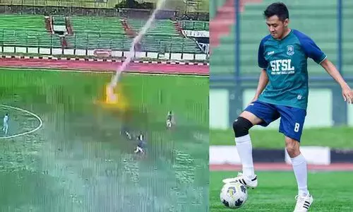 മത്സരത്തിനിടെ ഫുട്ബാള്‍ താരം മിന്നലേറ്റ് മരിച്ചു