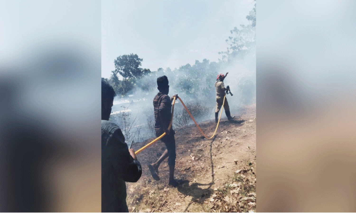 പുനലൂർ റെയിൽവേ സ്റ്റേഷൻ പരിസരത്ത്​ തീപിടിത്തം; ദുരന്തം ഒഴിവായി