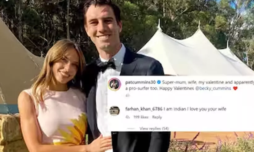 ഞാനിത് അവൾക്ക് കൈമാറും...! ഭാര്യയെ ഇഷ്ടമാണെന്ന് പറഞ്ഞ ഇന്ത്യൻ ആരാധകന് രസകരമായ മറുപടി നൽകി പാറ്റ് കമ്മിൻസ് ഞാനിത് അവൾക്ക് കൈമാറും...! ഭാര്യയെ ഇഷ്ടമാണെന്ന് പറഞ്ഞ ഇന്ത്യൻ ആരാധകന് രസകരമായ മറുപടി നൽകി പാറ്റ് കമ്മിൻസ്