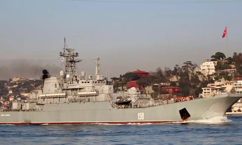 റഷ്യൻ യുദ്ധക്കപ്പൽ മുക്കിയെന്ന് യുക്രെയ്ൻ