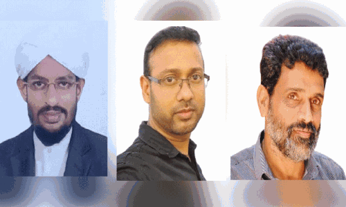 അ​ബൂ​ബ​ക്ക​ർ ല​ത്വീ​ഫി, ഷ​മീ​ർ പ​ന്നൂ​ർ, ഇ​സ്മ​യി​ൽ ഹാ​ജി