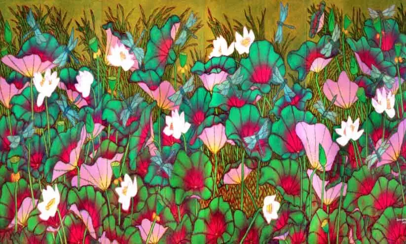 ‘ലോട്ടസ്​ പോണ്ട്​’ -എ. രാമചന്ദ്ര​ന്റെ ഒരു പെയിന്റിങ്​